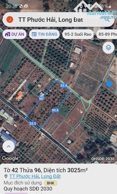 🌳 Đất TT Phước Hải 2 mặt tiền, vườn trái cây, gần biển 3km 🚗 - 2