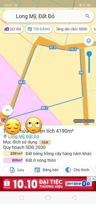 🌿 Bán đất sào 3 mặt tiền Long Mỹ, Đất Đỏ, BR-VT 🚗 - 2