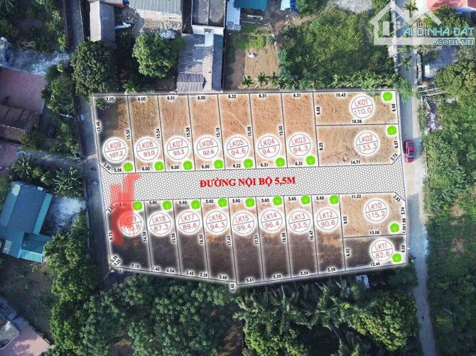 Lô đất 2 mặt tiền vuông, đường oto tránh, cách QL21 chỉ 500m, giáp ĐH QG và FPT - 2