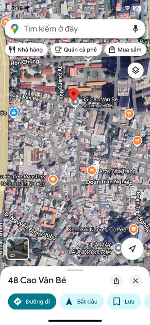 CẦN BÁN ĐẤT MT ĐƯỜNG CAO VĂN BÉ - GẦN BÃI TẮM HÒN CHỒNG - TP NHA TRANG - GIÁ 13,9 TỶ - 2