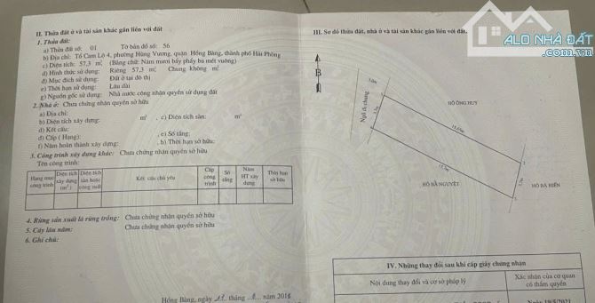 BÁN LÔ ĐẤT ĐẸP – HIẾM CÓ TẠI TRUNG TÂM HÙNG VƯƠNG, HỒNG BÀNG GIÁ 1,75 TỶ - 3