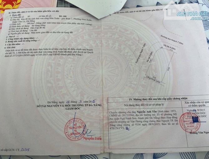 Bán lô góc ngã 4 Đậu Quang Lĩnh & Thanh Lương 12 - Hoà Xuân - Giá: 12,8tỷ tl - 3