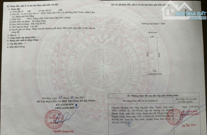Bán đất mặt tiền Cẩm Nam 12, Hòa Xuân - Đường 7.5m, View Công viên - Giá 4.9 tỉ tl - 3