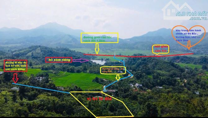 Bán lô đất bám suối 5500m2 tại Đà Bắc Hoà Bình cũ siêu hiếm, 4,x tỷ - 3