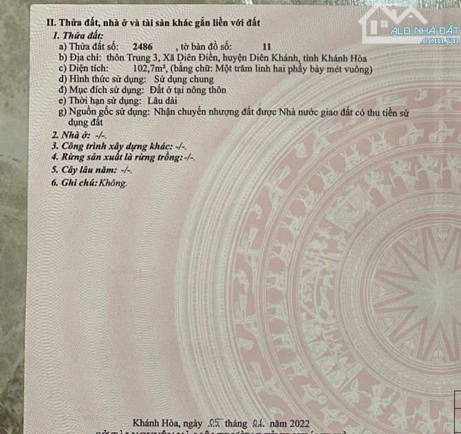 Bán Đất Diên Điền Thôn Trung 3 - Đường oto 5 mét - 3