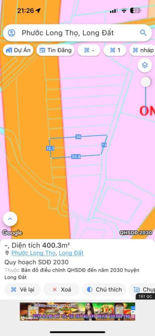 MẶT TIỀN ĐƯỜNG TL997 BÊN HÔNG KCN ĐẤT ĐỎ  - TP HCM. SẴN 2 SỔ BÁN LẺ 1 TỶ250/ 6m NGANG - 4