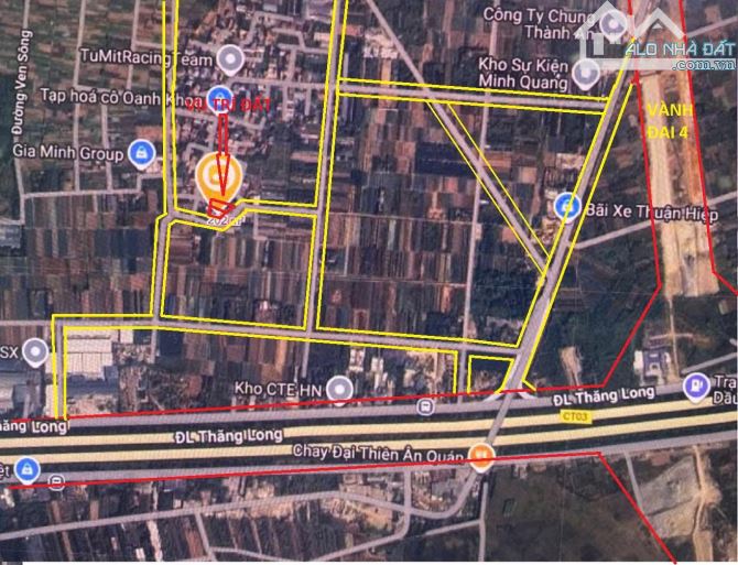 Đất sổ đỏ, đường ôtô tránh, đón sóng 2026, gần Vành Đai 4, gần ga Metro số 5, Đại Lộ Thăng - 4