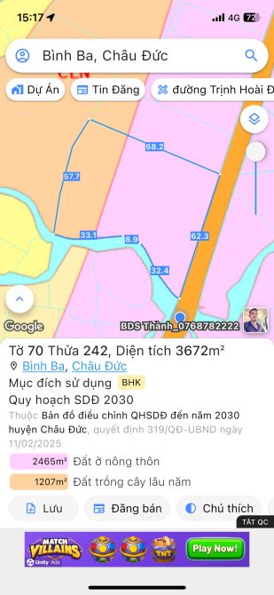 Bán Đất Bình Ba - Xã Châu Đức -Nay sát nhập Xã ngãi giao - Thành Phố Hồ Chí Minh - 9