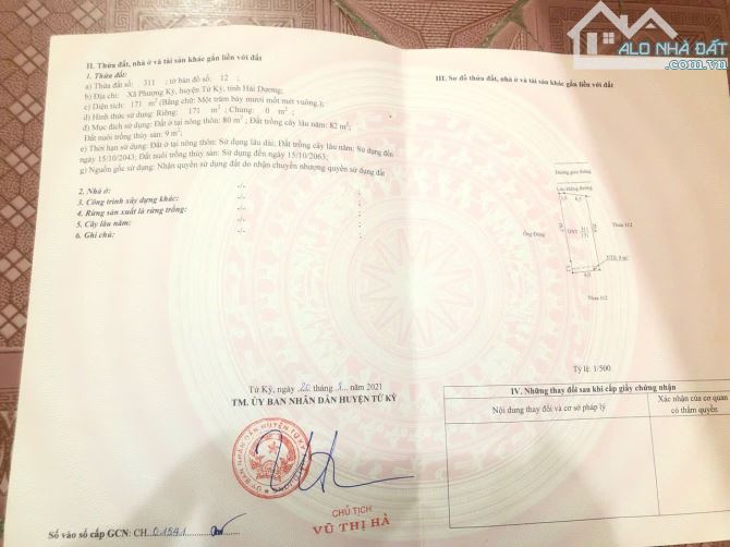 Cực hiếm! Bán lô duy nhất mặt đường Nho Lâm – Phượng Kỳ, Tứ Kỳ, giá chỉ 2.1 tỷ