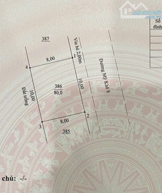 Bán lô đất MT Mỹ Khuê 8 Phước Mỹ Sơn Trà sát biển