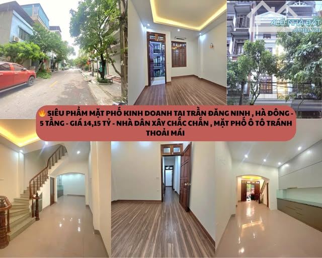 SIÊU PHẨM TRẦN ĐĂNG NINH , HÀ ĐÔNG - 5 TẦNG - 38m² - MẶT TIỀN 3,8m - GIÁ 14,15 TỶ