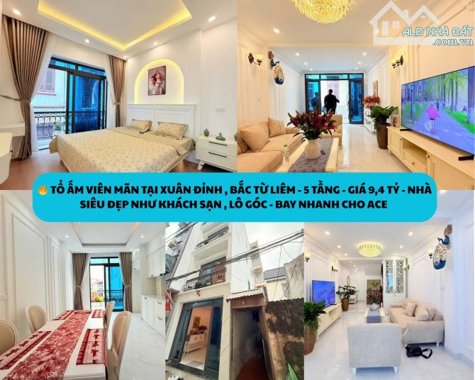 XUÂN ĐỈNH , BẮC TỪ LIÊM - 5 TẦNG - NHÀ SIÊU ĐẸP NHƯ KHÁCH SẠN , LÔ GÓC - GIÁ 9,4 TỶ
