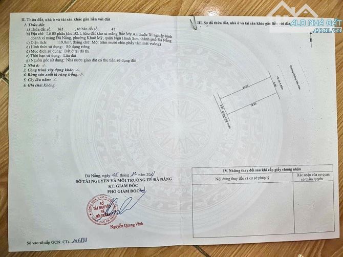 Chính chủ bán lô đất hiếm hoi diện tích 120m2 đường 7m5 trung tâm khu đô thị Nam Việt Á