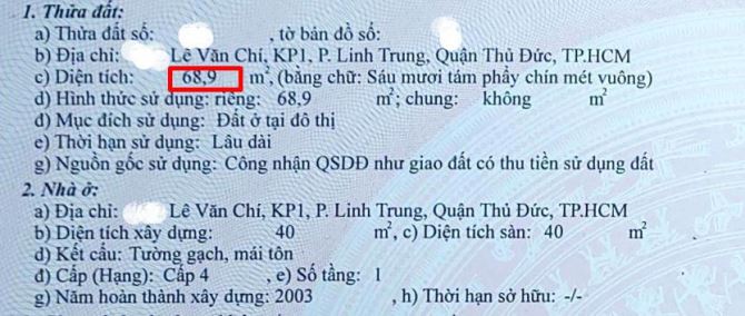 Hiếm chỉ 500tr mua nhà Lê Văn Chí, LT 68.9m2 tặng nội thất gi 2.59tỷ, SHR
