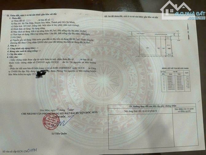Cắt lỗ cần bán nhanh căn nhà ngay Tân Hiệp Hóc Môn  107m2 Sổ Hồng Riêng 815triệu Bao Phí