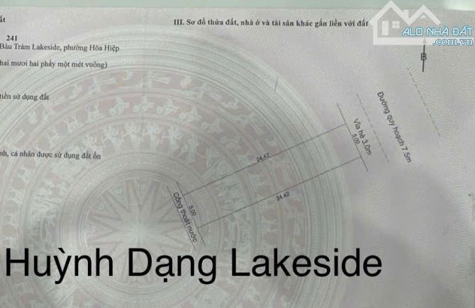 Bán đất 122m2 đường Huỳnh Dạng cạnh chung cư Ori Garden