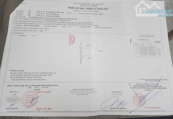 Cần bán lô đất đẹp tại Thôn Xuân Ngọc, Vĩnh Ngọc, Tây Nha Trang, Giá 2 tỷ 150 triệu.