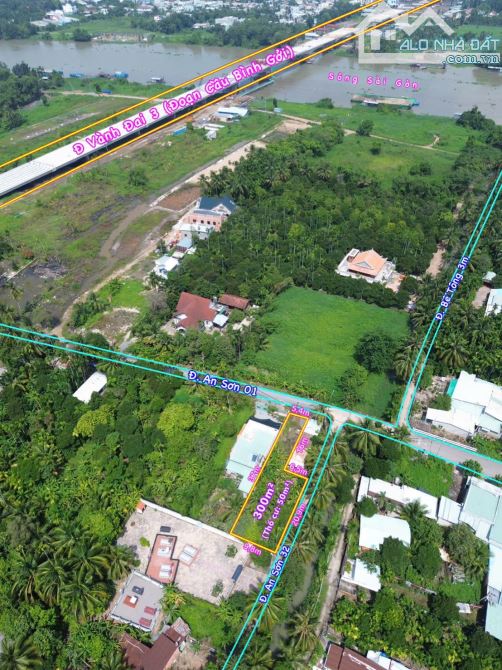 Lô đất 2 mặt tiền đường An Sơn 01 và An Sơn 32, ngay gần đường Vành Đai 3 (cầu Bình Gởi)