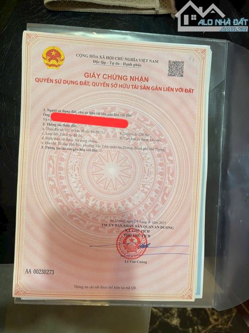 226m2 ngang 9,3m tại Nông xá, Tân Tiến ngõ rộng 6m giá hơn 10tr/m2