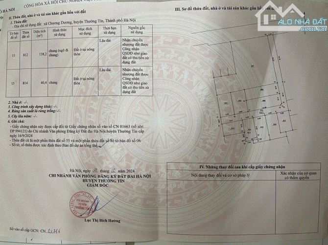 Rẻ nhất Chương Dương, Thường Tín ô tô vào đất giá 2ty060