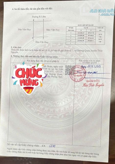 Bán lô đất 74,8m tại TDP Bấc Vang, Dương Quan, Hải Phòng giá chỉ từ 3 tỷ 1xx