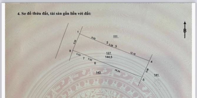 ĐẤT,MẶT PHỐ, THỤY PHƯƠNG, BẮC TỪ LIÊM-VỈA HÈ-KD-Ô TÔ: 145M, MT 6,1M, GIÁ 22,9 TỶ - 1