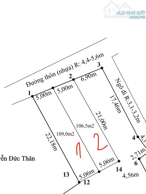 BÁN ĐẤT GỐC DÂN,GIÁ RẺ,MẶT ĐƯỜNG NHỰA,ĐƯỜNG THÔNG CẠNH KHU CÔNG NGHIỆP AN THỌ - 1