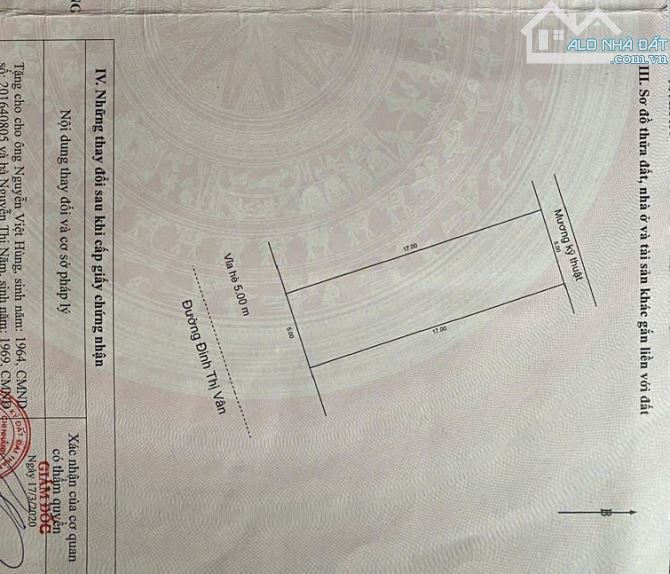 Bán Đất MT Đinh Thị Vân (đường 10m5 )-Hướng Đông Nam- Thanh Khê- Giá 5,75 Tỷ TL - 1