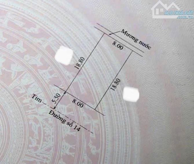 Bán 150m2 (8x18,8) tại KĐT ĐÔNG NAM THUỶ AN - đối lưng đường ĐẠI CỒ VIỆT - Giá 4,x tỷ - 1