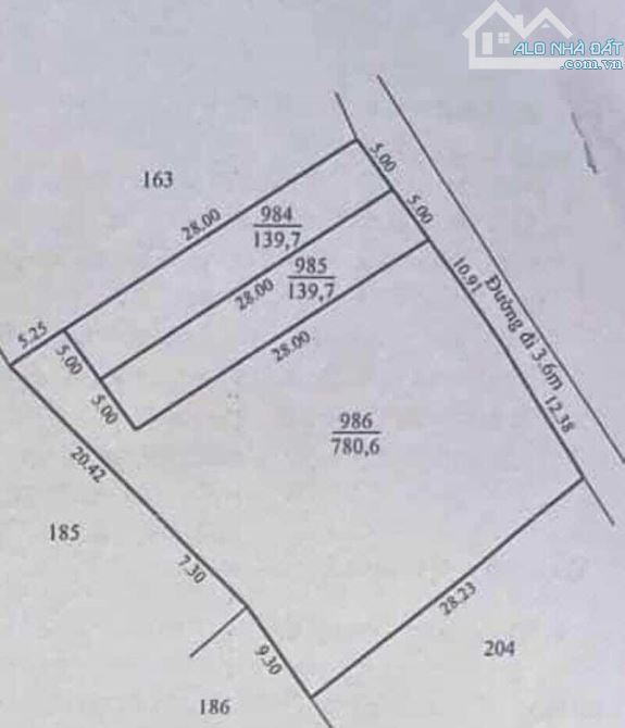 Bán 2 lô đất nền giá rẻ diện tích lớn 140m2 cạnh KCN Phú Đa chỉ 345tr/lô - 1