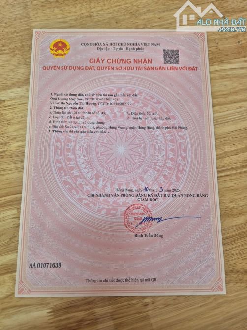 Chính chủ bán nhà 3 tầng tại Cam Lộ ,Hùng Vương , Hồng Bàng Giá 2 tỷ 550 - 14