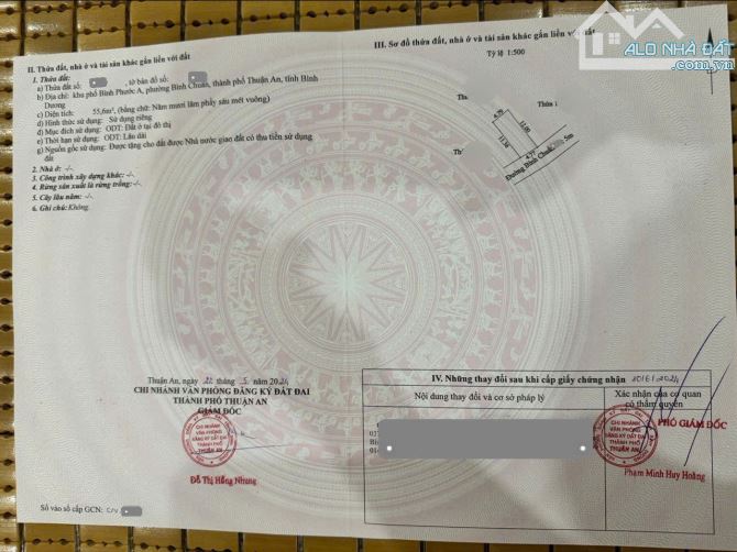 Bán nhà MT chợ Bình Phước B, p.Bình Chuẩn, Tp.Thuận An chỉ 4,5 Tỷ TL M7805 - 19