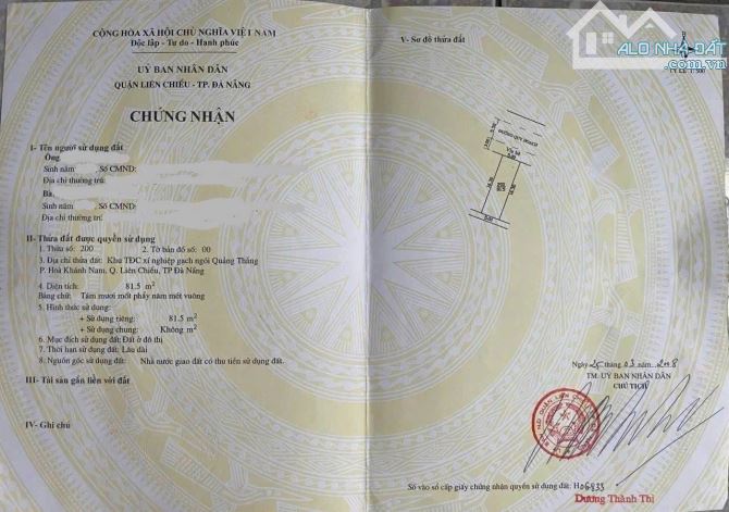 Bán lô đất MT Chơn Tâm 8 Hoà Minh Liên Chiểu - 2