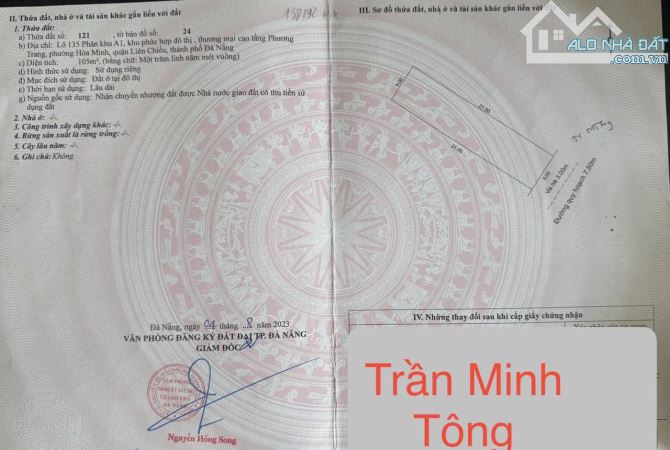 Bán lô đất MT Trần Minh Tông Liên Chiểu - 2