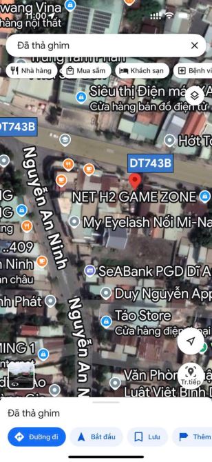 Đất MT đường ĐT743B , dĩ an, BD củ, TPHCM 128m2 - 2