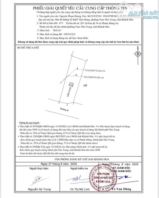 Bán Lô Đất 2 mặt tiền đường Trần Đăng Ninh - 2