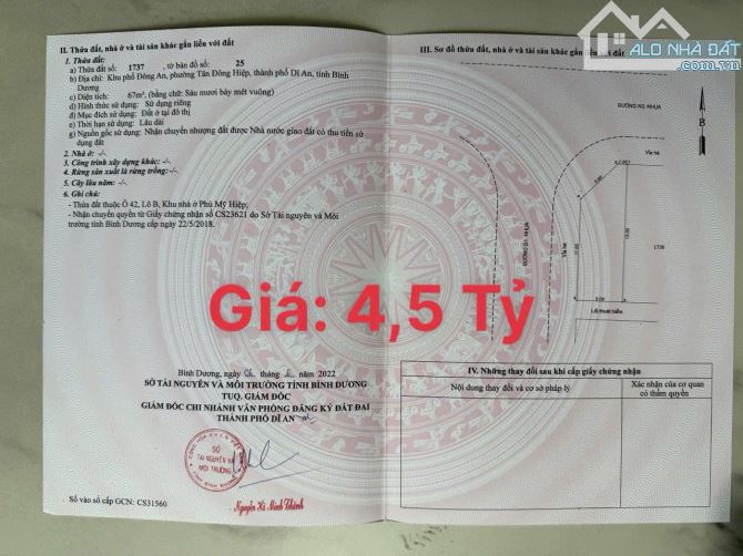 Bán gấp lô đất mặt tiền đường nhựa D2, KP Tân Hoà, Đông Hoà, TP Dĩ An, Bình Dương -TP. HCM - 2
