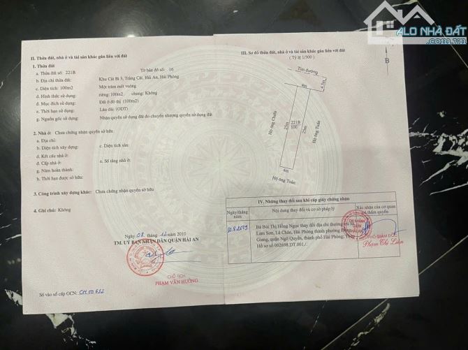 Bán đất mặt đường Tràng Cát thông thẳng ra Vin NOXH diện tích 100m2 giá 34,5tr/m2. - 2