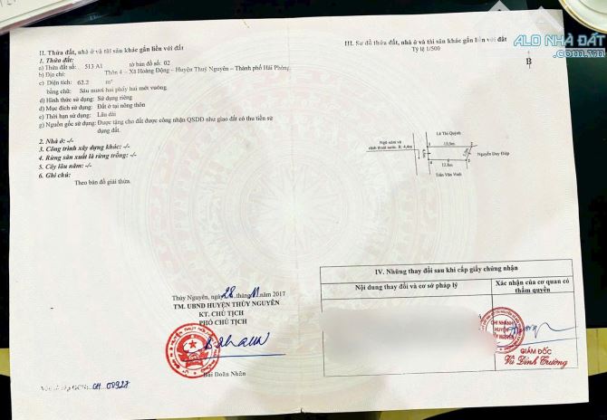🎉🎉🎉Em chào bán 1 lô Hoàng Động - Phường Thiên Hương .  🍀Dt : 62.2m2  🍀 Đường thông th - 2