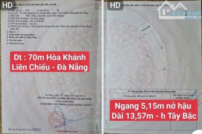 📌📌Làm việc trực tiếp!!! 🍀 Bán 2 lô đất K19/... Bùi Chát- Liên Chiểu giá rẻ 🌺 - 2