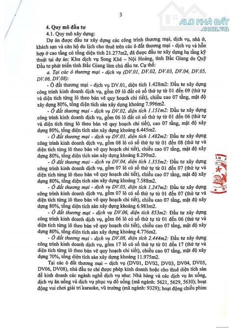 Chuyển nhượng DA Tòa nhà Căn hộ để bán và Khu hỗn hợp TMDV, Shophouse Song Khê – NH, BG - 3