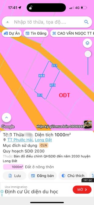 THỊ TRẤN PHƯỚC HẢI - CÁCH BIỂN 4KM - LƯNG TỰA NÚI MINH ĐẠM 🌈🌈🌈DT 1000m2  ngang 20x50m - 3