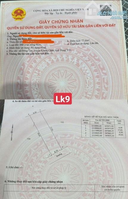 Bán 77m Đất Đông tảo, kẹp giữa 2 khu chợ lớn. Giá trị thực cao, giá cực tốt . Chỉ 25tr/m… - 3