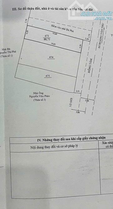 ĐẤT 2 MẶT TIỀN CHÍNH ĐƯỜNG ĐỒNG TÂM. CÁCH HỒ XUÂN HƯƠNG 1,2KM. 88M2. NGANG 4,5M. GIÁ 9 TỶ - 3