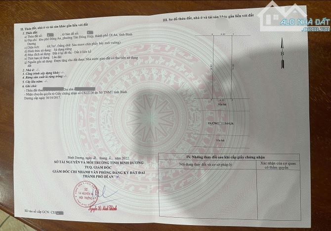 Bán đất cách Thủ Đức 6km, p.Tân Đông Hiệp, Tp.Dĩ An chỉ 3ty470 TL M7818 - 3