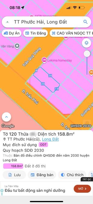 TÁI ĐỊNH CƯ PHƯỚC HẢI - MẶT TIỀN TRẦN QUÝ DÕNG - HƯỚNG TÂY BẮC 🌈🌈🌈DT 8m x20m -160M2 ful - 4