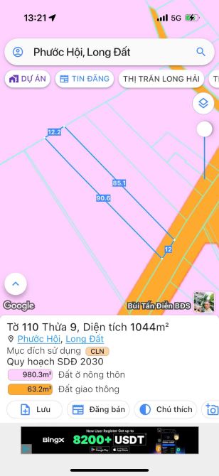 ĐẤT BIỂN LỘC AN- NGAY SAU CHỢ - CÁCH BÃI TẮM CHỈ 1KM- NAY LÀ XÃ PHƯỚC HẢI - TP HCM 🌈DT 10 - 4