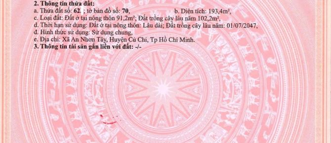 Bán gấp Khu đất 14m Mặt tiền TL7, Tổng 193m2 chỉ 2 tỷ 250 , thổ cư, Sổ sẵn - 4