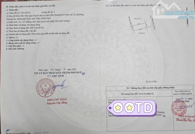 💥💥Bán đất Hương Sơ - giá rẻ nhất thị trường - đường trục chính 16,5m - ngang rộng 4,7m - 4