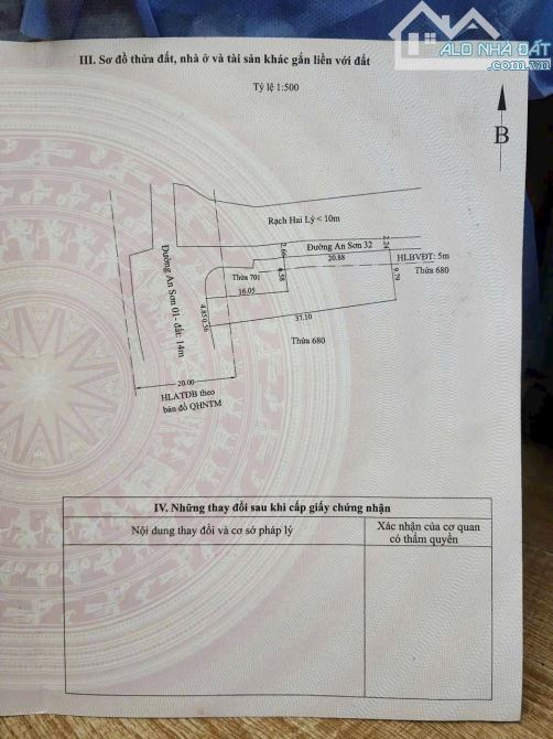 Lô đất 2 mặt tiền đường An Sơn 01 và An Sơn 32, ngay gần đường Vành Đai 3 (cầu Bình Gởi) - 4